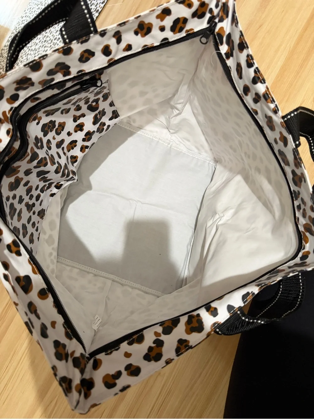 Scout Leopard Print Tote Bag in White, Brown & Black - Picture 4 of 4